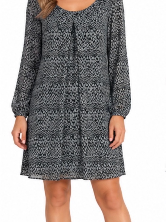 Jack by BB Dakota Dresses & Skirts - Jack by BB Dakota Black & Gray Printed Long Sleeve Swing Dress